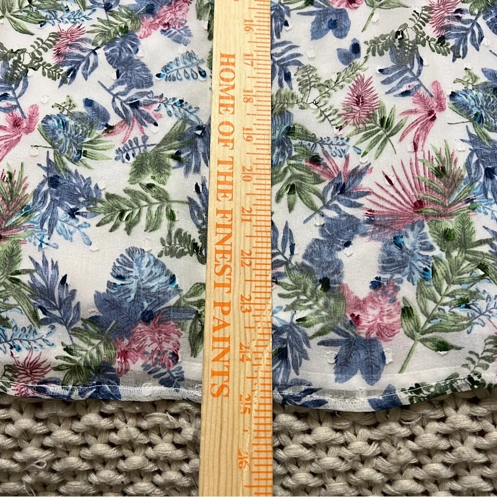 Walter Baker Tropical Swiss Dot Blouse M - Picture 10 of 10